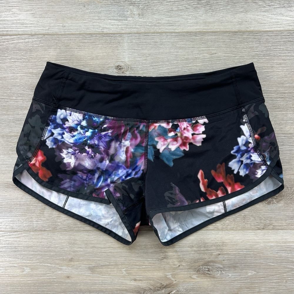 Lululemon Run Speed Short 2.5" Size 6 Spring Has Sprung Multi / Black